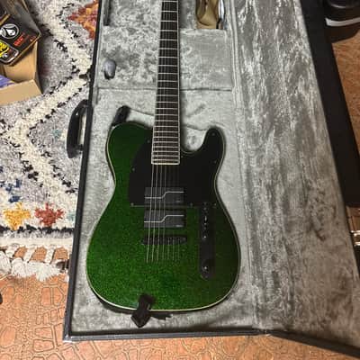 ESP LTD SCT-607B Stephen Carpenter Signature 2019 - Present - Green Sparkle image 1