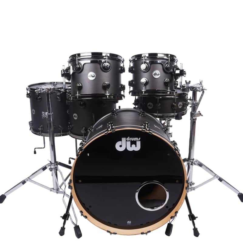 DW | COLLECTORS | MAPLE | 6-PIECE SHELL SET | SATIN BLACK image 1
