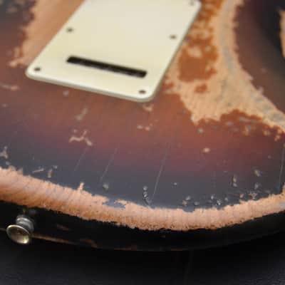 American Stand Fender Stratocaster Custom Heavy Relic Sunburst CS Fat 50's image 3
