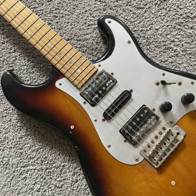 J&D Sunburst HSS Electric Guitar, Solid Basswood Body, Maple Neck, 22 Frets Fingerboard image 2