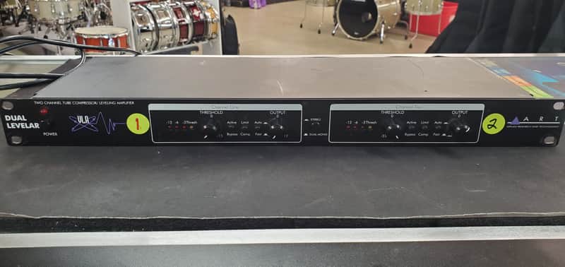ART Dual Levelar Two channel tube compressor/ leveling amplifier 90's - Black image 1