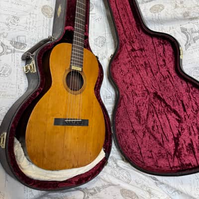 Harwood Parlor Guitar Circa 1895 - 1915 Ser #4512 Solid Brazilian Rosewood Back & Sides Premium Taylor Hard Shell Case image 4