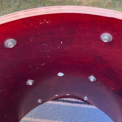 Yamaha  80's Vintage Recording Custom 14x14 Floor Tom - Cherry Red image 11