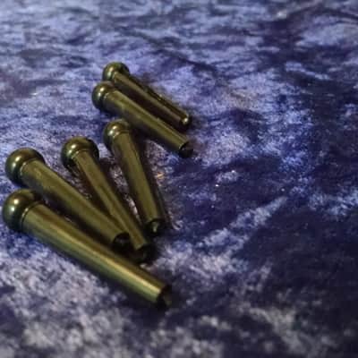 90s OEM Charvel Thinline 500 Black Bridge Pins 6x image 2