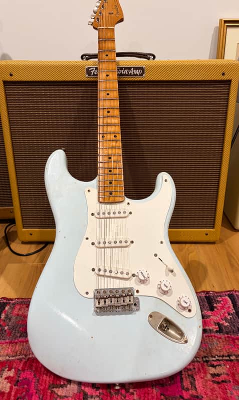 Stratocaster - “1956” replica Fender Custom Shop Body Sonic Blue Klein 56 epic replica pickups/ Fender vintage ‘56 RI AVRI neck image 1