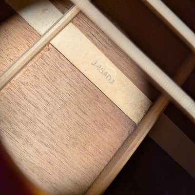 Gibson J-45 Slope Shoulder Dreadnought Acoustic Guitar w/Case - Cherry Sunburst (1967) image 7