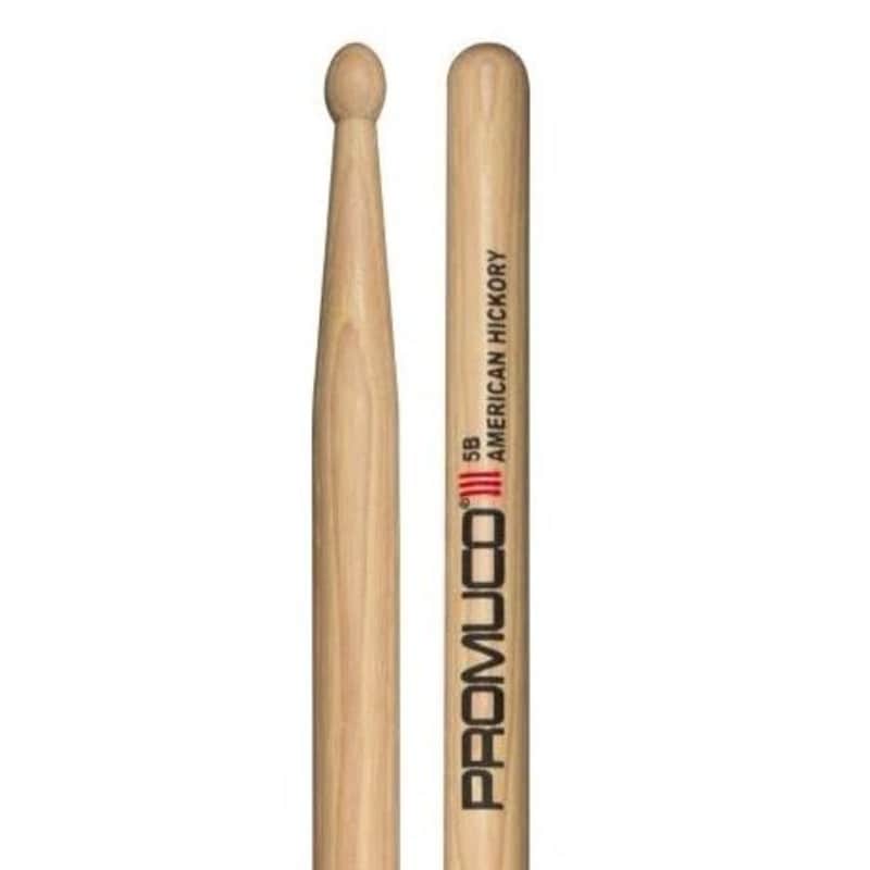 Promuco 5B Hickory Wood Tip Drumsticks image 1