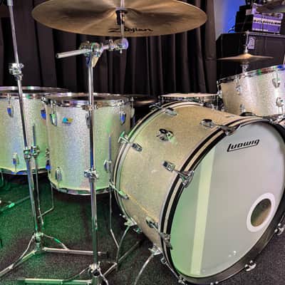 Ludwig 1970s 3 Ply Silver Sparkle "Bonham" Set. (Almost) Excellent!! image 1