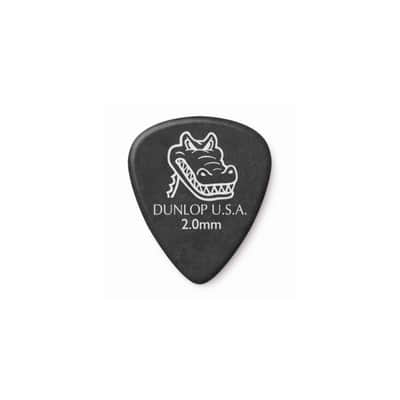 Dunlop 417P Gator Grip Black 2.0mm (12-Pack) - Set of Picks image 1