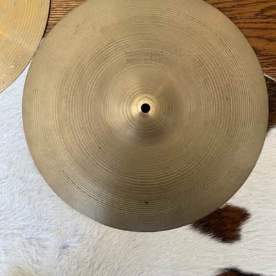 Zildjian 14" A. Zildjian '70s Stamp New Beat Hi-Hat Cymbals (Pair) 1970s - Traditional image 13