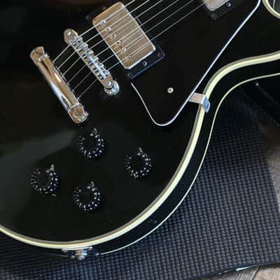 1974 Gibson Les Paul Custom Electric Guitar Black Ebony w/ Nickel Hardware + OHSC image 6