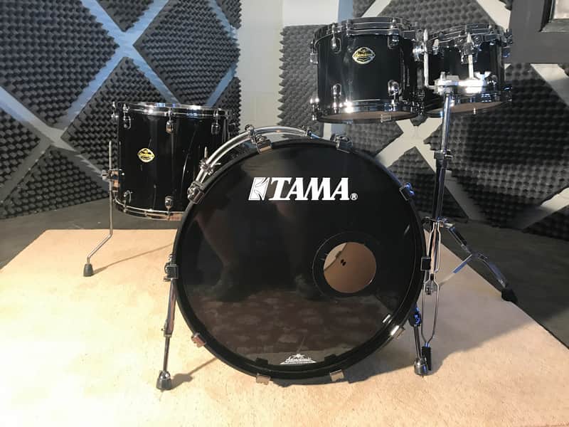 Tama Starclassic Maple 10, 12, 16, 22 Piano Black Drum Set w/Cases Made In Japan image 1