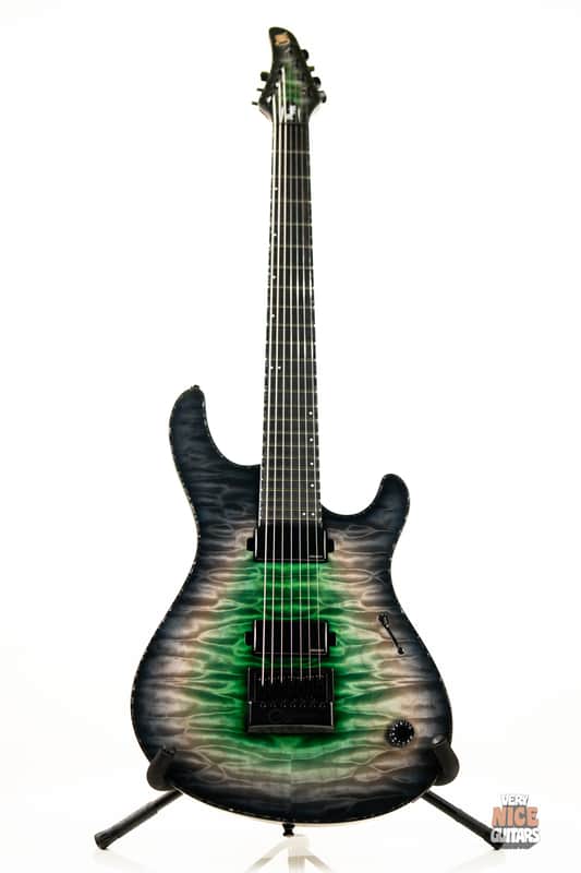 Mayones Regius 7 Baritone Evertune 2023 - Galaxy Eye Green Gloss image 1