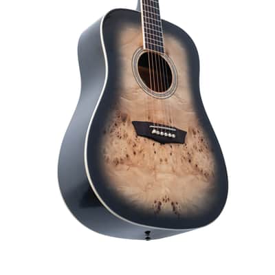 Washburn DFBDB | Deep Forest Burl Dreadnought Acoustic Guitar, Black Fade image 4