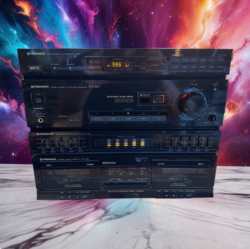 Pioneer Graphic Equalizer Stereo Double Deck Receiver Model RX-510 Tested Works! image 1