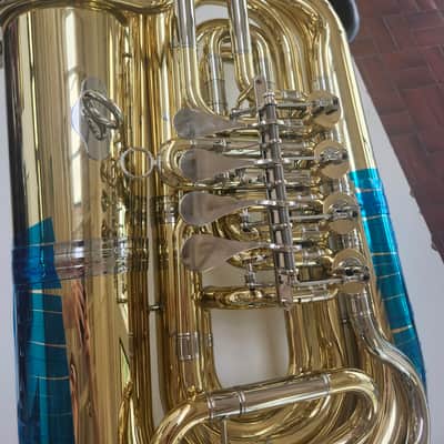 Mint Open Box Sierman "Tanker" 1030 Model BBb Tuba - Lacquered with Case and Mouthpiece image 3