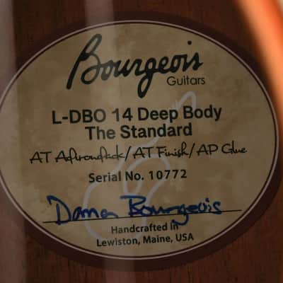 Bourgeois LDBO 14 'The Standard' Aged Tone Adirondack B-Stock image 11