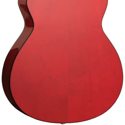 Tanglewood Azure Series TA4CERD Electro-Acoustic Super Folk Cutaway, Through Red Gloss image 2