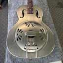 Gretsch G9201 Honey Dipper Round-Neck Brass Body Biscuit Cone Resonator Guitar 2010s - Shed Roof