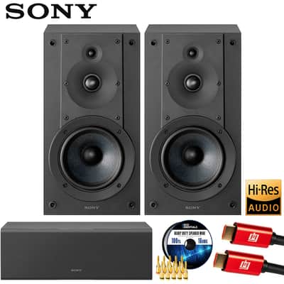 Sony SS-CS5M2 Hi-res Bookshelf Speakers (Pair) w/ Center Channel Speaker Bundle image 1