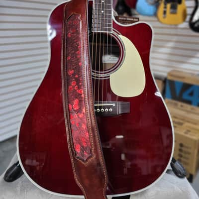 Cajun Bloodline - Handcrafted Full-Grain Leather Guitar Strap with Hair-on Cowhide image 3
