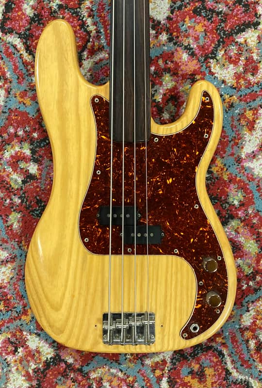 Fender Precision Bass Fretless 1973 - Natural, Very Good. SKU: 1179G image 1
