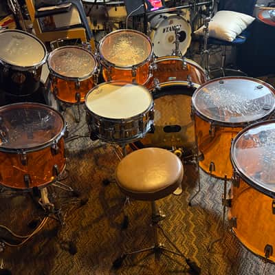 Ludwig Vistalite 9 pc BIG ZEP KIT Amber clear image 4