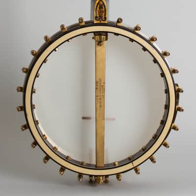 Bacon & Day  Silver Bell #6 Ne Plus Ultra Special Tenor Banjo (1927-33), ser. #22694/26719, original black hard shell case. image 19