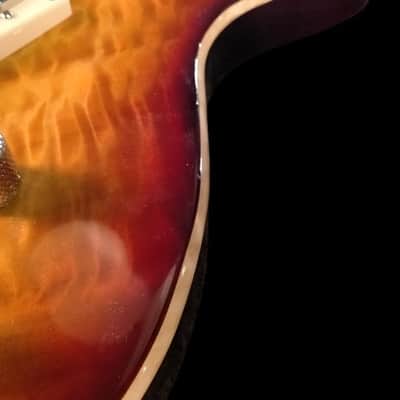 Luthier made semihollow guitar 2026 - Red cherry sunburst image 15
