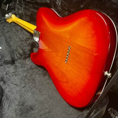 Fender American Deluxe Telecaster Aged Cherry Sunburst Electric Guitar - Used Very Good image 12