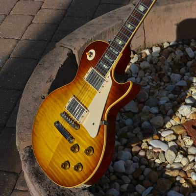 Gibson Les Paul 59' Specs R8 Historic Makeovers Brazilian Rosewood 2014 "Pearly Gates" Burst image 4