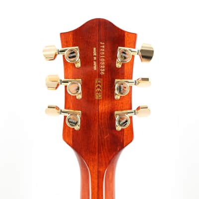 Gretsch Broadkaster LX Figured Center Block Semi-Hollow Guitar w/ String-Thru Bigsby & Hardshell Case - Bourbon Stain image 8