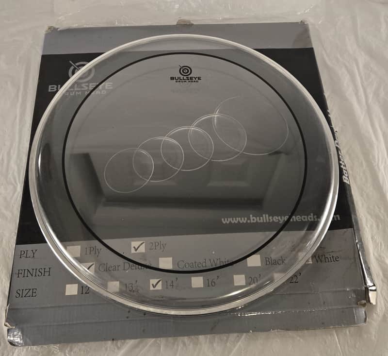 14" Bullseye 2-ply Clear Deluxe Drum Head image 1