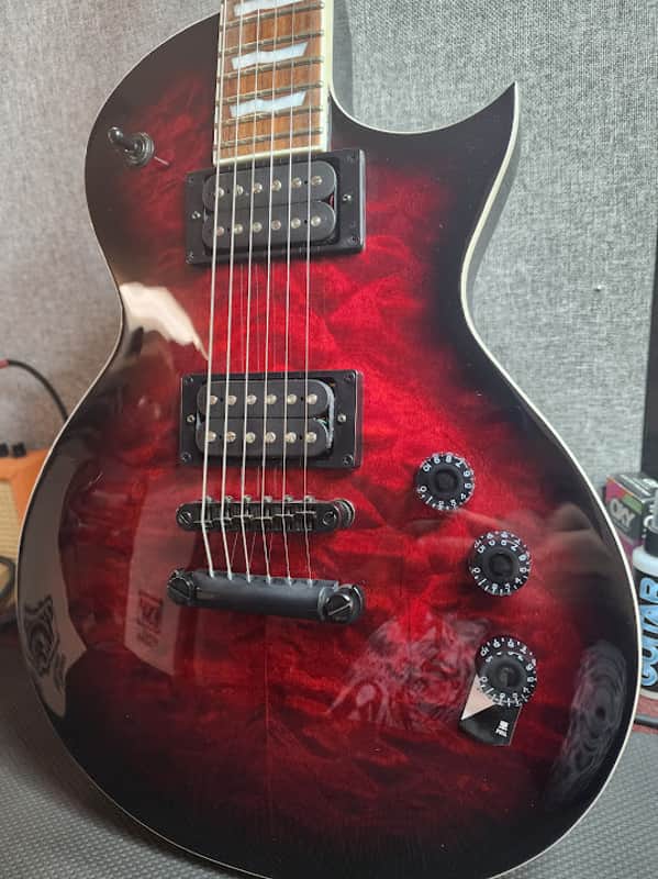 ESP LTD EC-256 QM 2024 - Present - See Thru Black Cherry Sunburst image 1