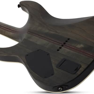 Schecter #1347 Solid Body Electric Guitar with Swamp Ash Body, Maple/Walnut/Padauk Neck, Satin Black 1347-SHC image 6