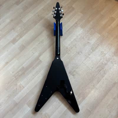 Gibson - 80s RI Flying V - Ebony w/ Brown Deluxe Gibson HD Case & Case Candy (2023-Demo) image 2
