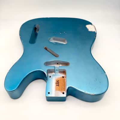 MJT Telecaster Body Relic Alder Nitro Ice Blue Light mjt6664 image 4