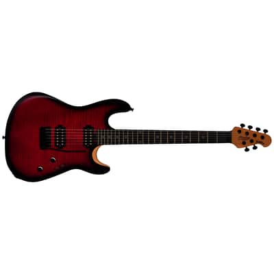Rabea Massaad Blood Flame Burst Sterling by Music Man image 2