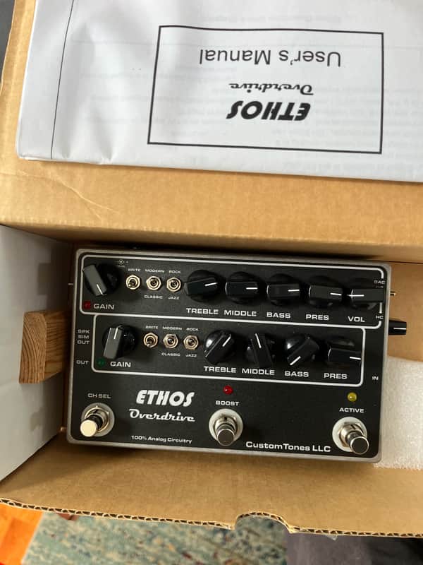 Custom Tones Ethos Overdrive Preamp (with TLE Mod) – Serial # 10510 - includes original box, manual and power supply image 1