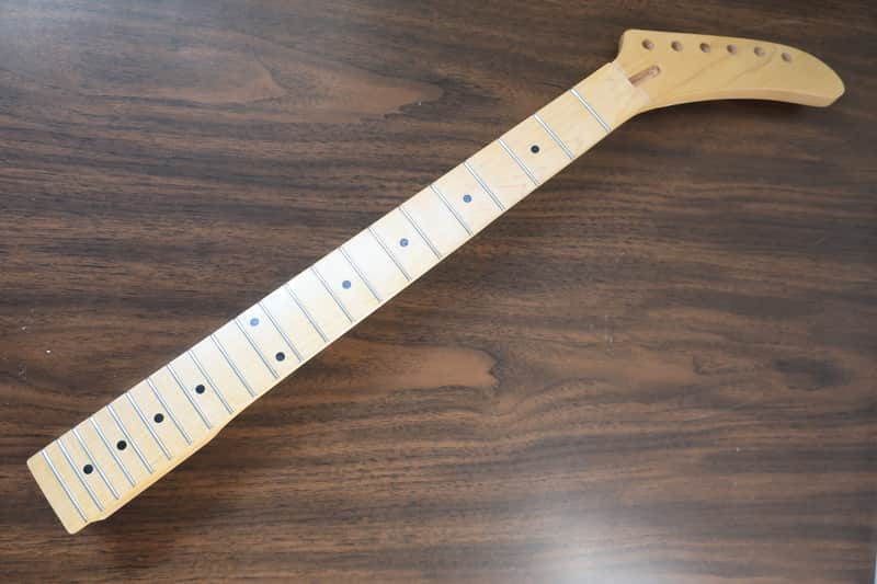 Banana Headstock Maple Guitar Neck Fits ESP & Kramer #1 Baretta Dinky 1984 Pacer Possibly Gibson Explorer Body Shapes As well + Many Models Floyd Rose image 1