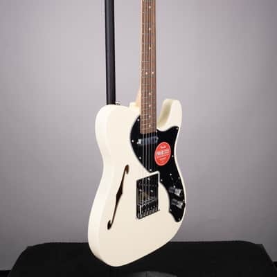 Squier Affinity Series Telecaster Thinline Electric Guitar - Olympic White image 3