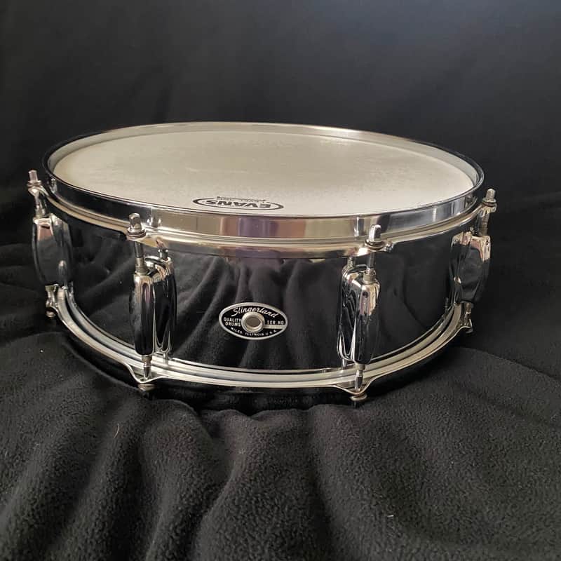 Slingerland No. 141 Festival Model 5x14" 8-Lug Chrome Over Steel Snare Drum with Rapid Strainer 1973 - 1979 - Chrome image 1