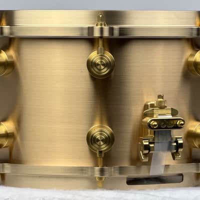 DW 6.5x14" True-Cast Snare Drum - Sand Cast Brushed Bell Bronze, MINT! image 7