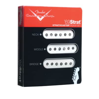 Genuine Fender Custom Shop '69 Strat pickups - set of 3, white 099-2114-000 NEW image 1