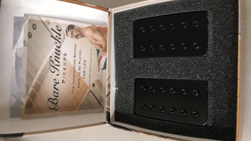 Bare Knuckle Warpig Humbucker Set 6-String Standard Spacing B-Bolt Black Covers Pickup image 1