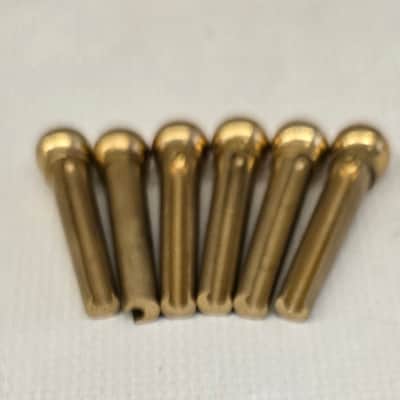 1 Set (6) Guyker Brass Pins Acoustic / Folk Guitar Bridge Pins image 5