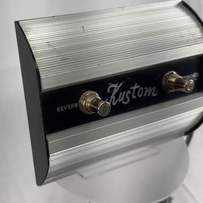 Kustom 2 Button Amplifier Footswitch Reverb / Tremolo *Rare* Vintage 1970s - Silver image 3