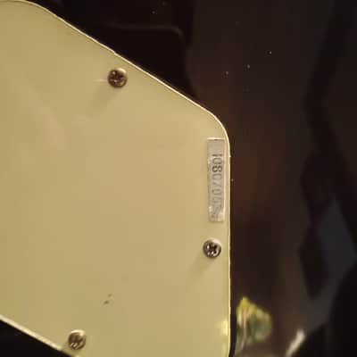 Vintage V100 Reissued Early Rare Example Pre-China Pearloid Headstock Logo Serial Number Sticker on Back Plate image 5