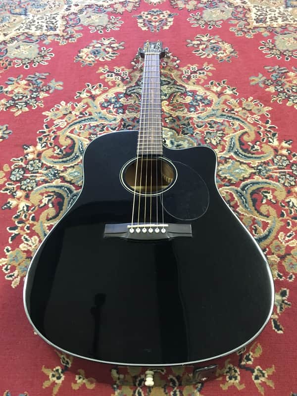 Jasmine JD39CE-BLK J-Series Dreadnought with Electronics Black image 1