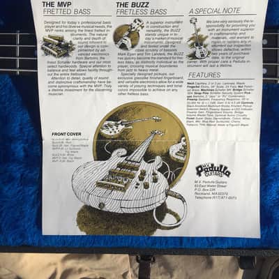 Padulla MVP Electric Bass Guitar w/ Paperwork + Case NICE image 7